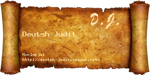 Deutsh Judit névjegykártya